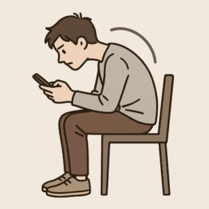 ストレートネックになるイラスト