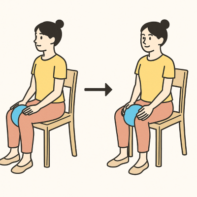 鼠径部の痛みを軽減する運動イラスト